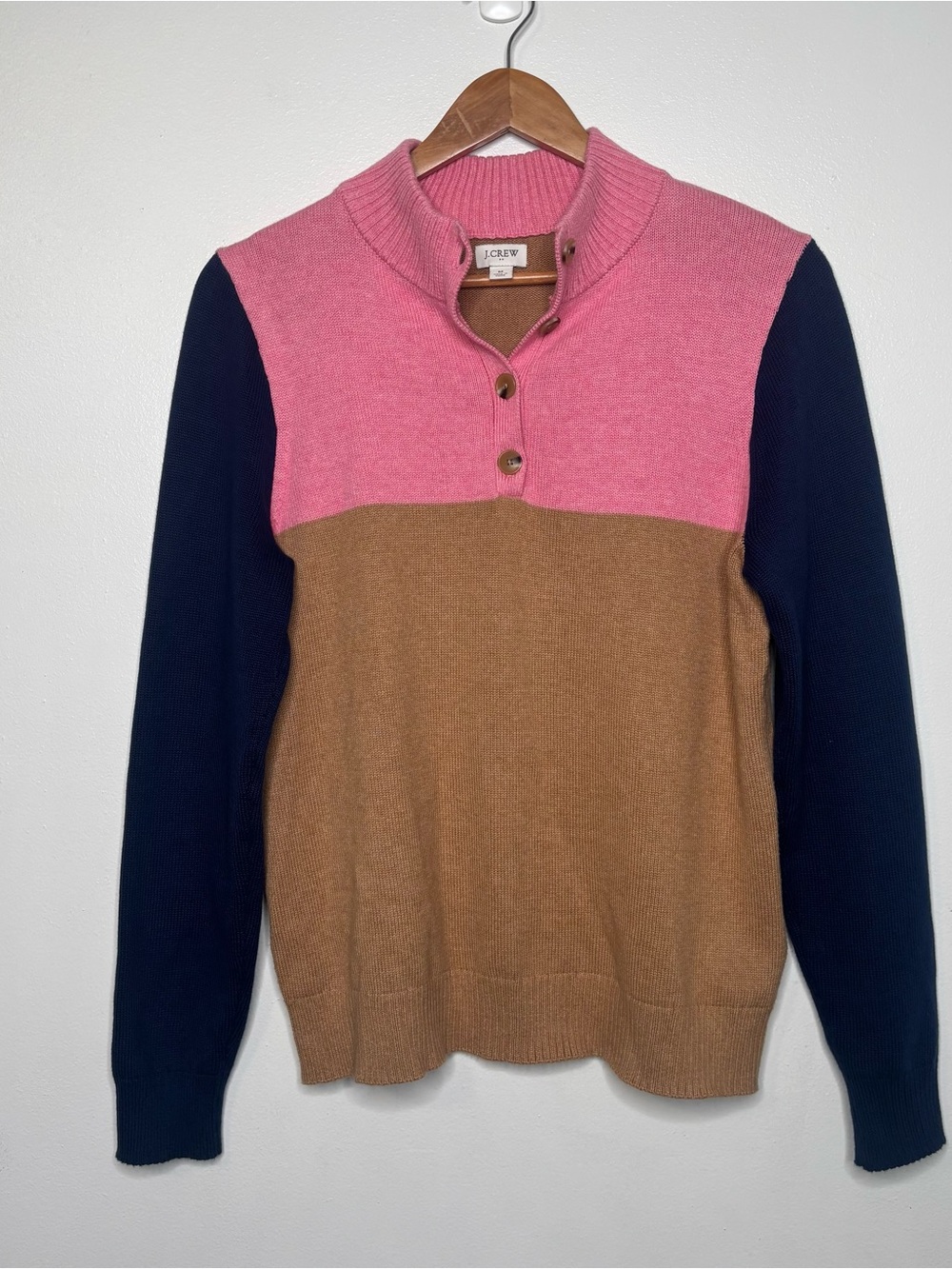 J. crew factory colorblock sweater 100% cotton